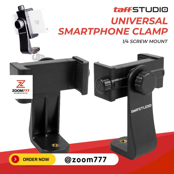 Gambar TaffSTUDIO Universal Smartphone Clamp 1/4 Screw Mount - C4 dari ZOOM777X undefined Tokopedia