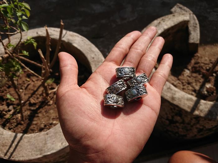 Gambar Ring pipa once model oval elegant Kembangan ukuran 10x20 - silver dari jayahandmade_NEW undefined Tokopedia