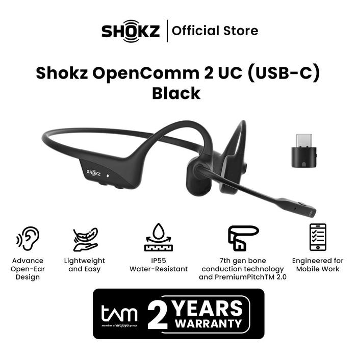 美品】SHOKZ OPENCOMM 2 すれすれ UC 骨伝導ヘッドセット