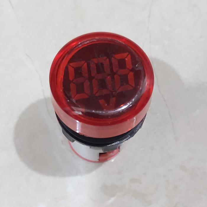 Gambar PILOT LAMP LED WITH VOLT INDICATOR BULAT / VOLTMETER DIGITAL INDICATOR - Merah dari ItechnicalJKT undefined Tokopedia
