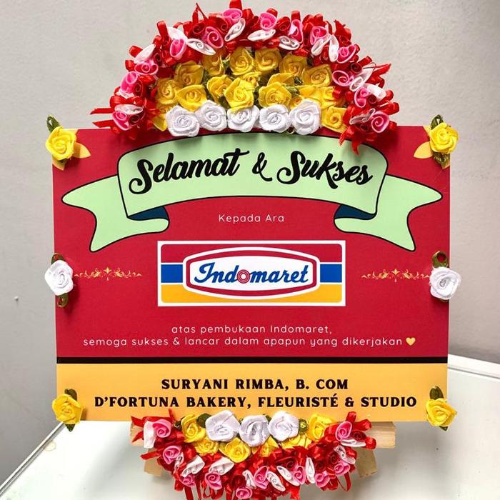 Gambar [CUSTOM • FREE GIFT BOX] Papan Karang Bunga Mini Ulang Tahun Ultah - Red dari rivanstore11 undefined Tokopedia