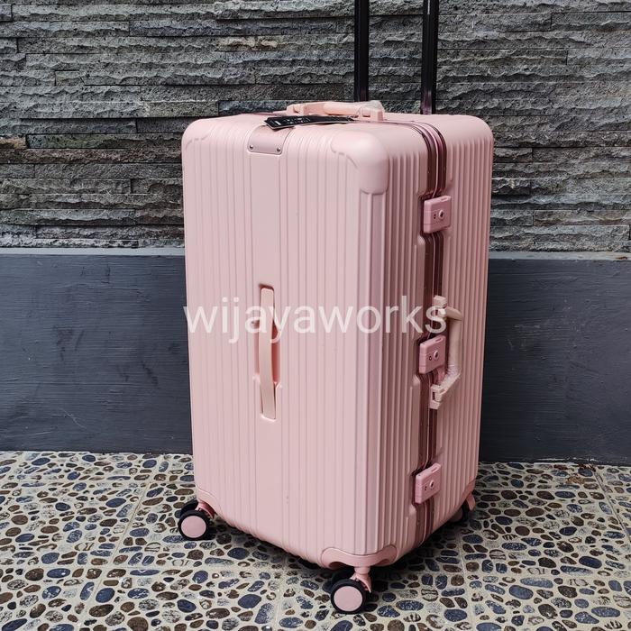 Gambar Koper Jumbo 28 Inchi Non Zipper Trunk Style - Rosegold dari wijayaworks undefined Tokopedia