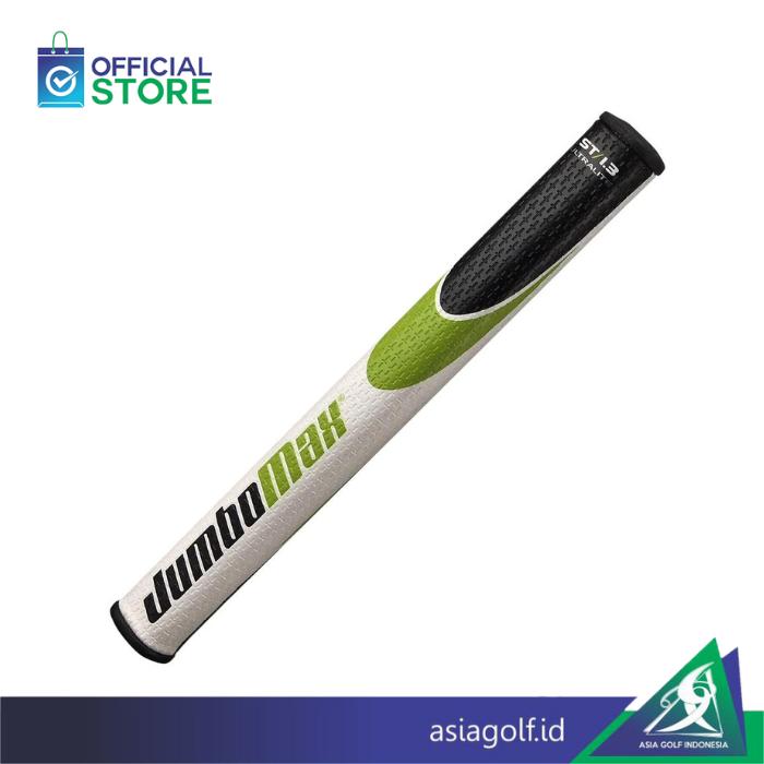 Gambar Grip Putter Golf Jumbomax ST 1.3 | Golf | Sarung Stick Golf - White/Blk/Green dari Asia Golf Indonesia undefined Tokopedia
