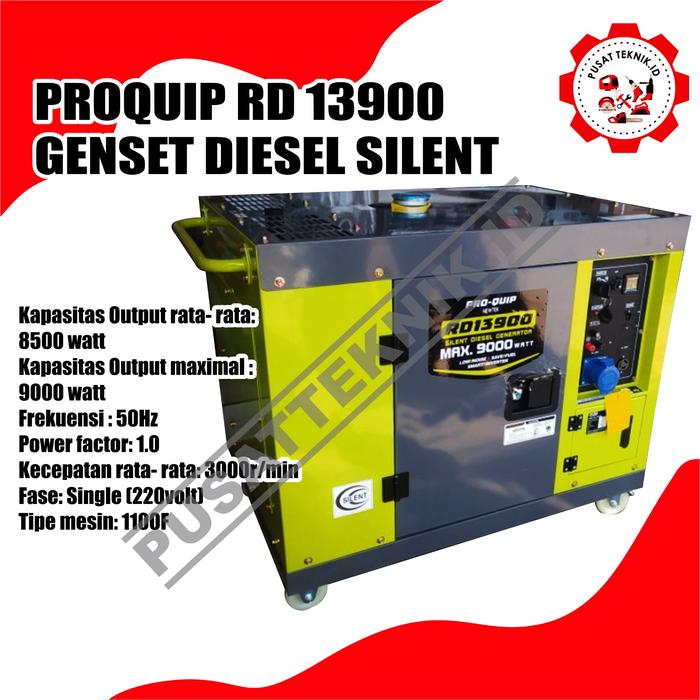 Gambar GENSET SILENT DIESEL PROQUIP RD13900 9000Watt/Power Generator RD 13900 dari Pusatteknik undefined Tokopedia