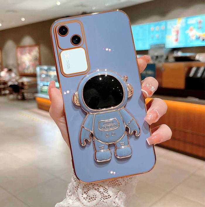Gambar Casing Hp Vivo V30 Pro 5G Soft Case plating Standing Astronot Premium - Blue, Vivo V30 5G dari FahryOneMore Store undefined Tokopedia