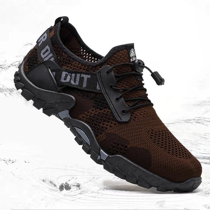Gambar Sepatu Sneakers Pria A11 Original Sport Gunung Hiking Climbing Outdoor - KJICM1016 Brown, 39 dari Hipzo Official undefined Tokopedia