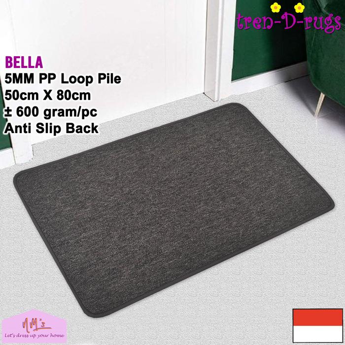 Gambar Tren-D-rugs keset kaki jumbo polos kamar mandi dapur anti slip 50x80 - Dark Grey dari NMs Lets dress up your home undefined Tokopedia