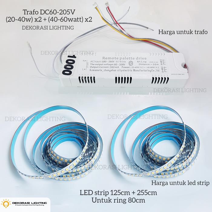 Gambar Trafo led strip cahaya 3warna untuk lampu dinding lampu gantung ring - Untuk Ring100cm, Trafo LED dari DEKORASI LIGHTING undefined Tokopedia