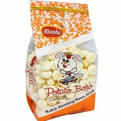 Gambar Best Saller Monde Potato Boro 100Gr Orange Jeruk Kentang Cookies - JERUK ORANGE dari belakangg undefined Tokopedia