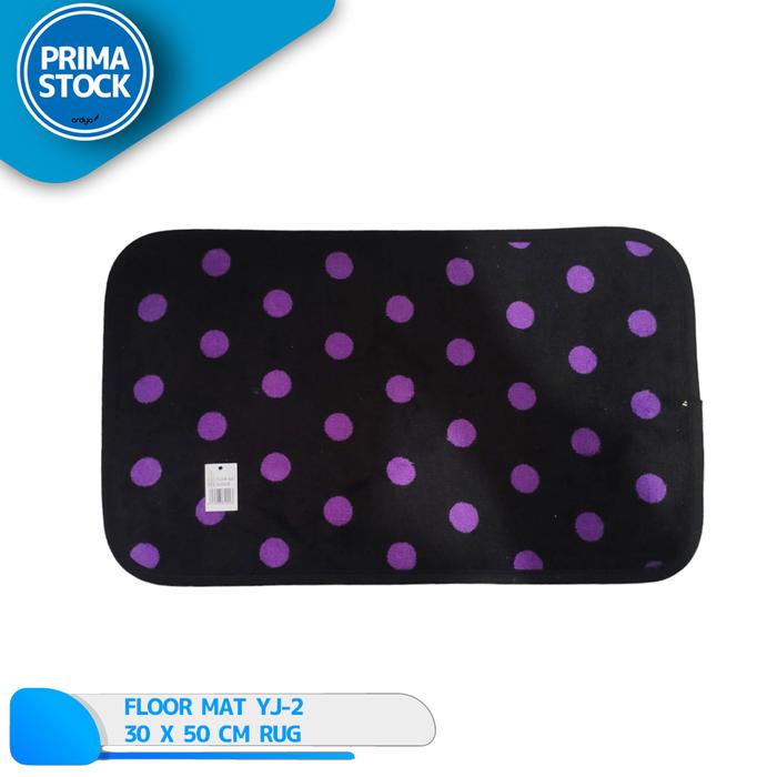 Gambar Floor Mat Rug Lantai Lembut Bludru Keset Anti Slip - HITAM UNGU dari Prima Stock undefined Tokopedia
