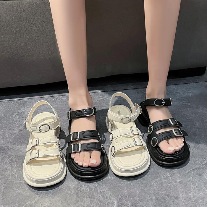 Sandal Flat Wanita Fashion Sandal Cewek Terbaru Bagus Nyaman 27 Hitam, 36  di Huneybee Shoes Tokopedia