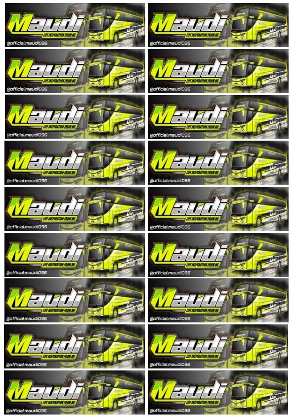 Gambar STIKER BUS BASURI | STIKER BUS TELOLET PANJANG + Potong (PROMO) - BUS MAUDI dari Harga Cantik undefined Tokopedia