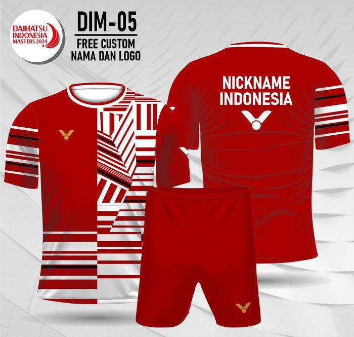 Gambar jersey set badminton victor baju buku tangkis baju teni kaos olah raga - Putih, XS dari BK KAOS JAYA undefined 5 Tokopedia