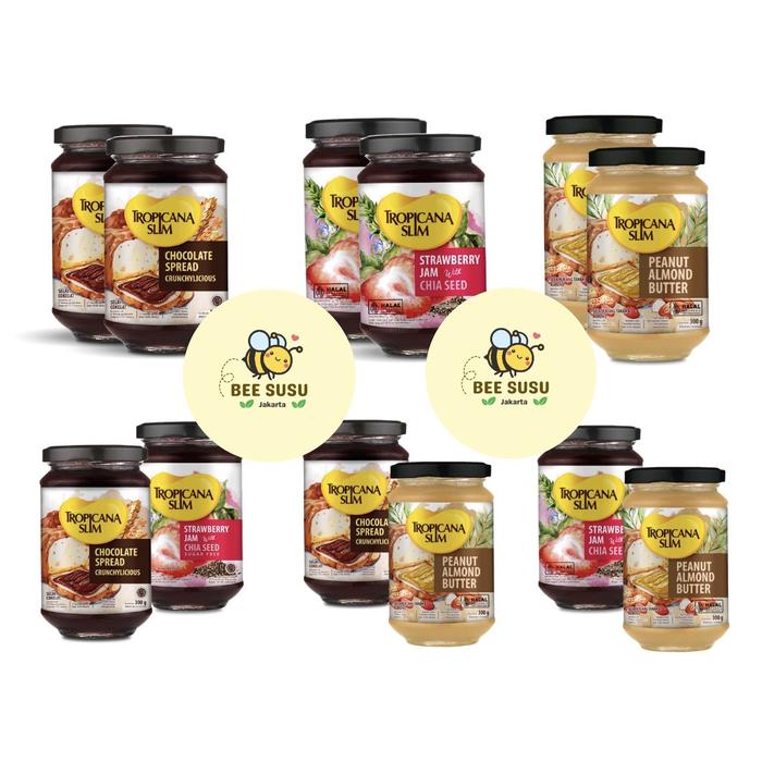 Gambar Tropicana Slim Selai Twin Pack Coklat / Strawberry / Kacang - Strawberry 2pc dari BEE SUSU. undefined Tokopedia