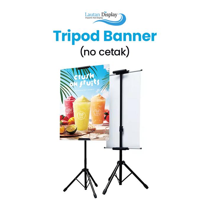 Jual Stand Banner Promosi, Standing Banner Berdiri, Tripod Banner Dua