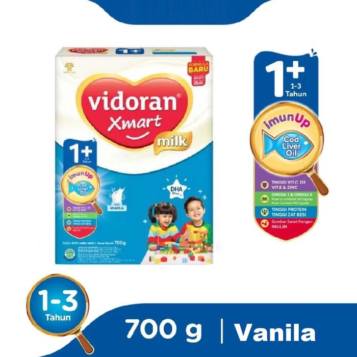 Gambar Vidoran Xmart 1+ Susu Pertumbuhan Anak 700 g - Vanila dari BEAUTIQME undefined Tokopedia
