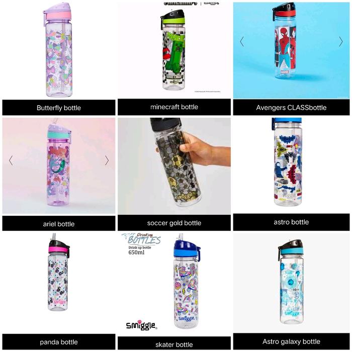 Gambar Smiggle Botol Minum anak 650 ml/bottle minecraft, i love smiggle/Kado dari einstein toys shopp undefined Tokopedia