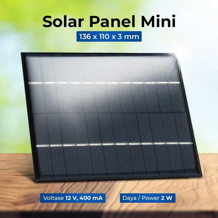 Gambar Solar Panel Mini Polycrystalline Modul DIY Power Bank 12V 2W - 12V 2W dari Maslinda Store undefined Tokopedia