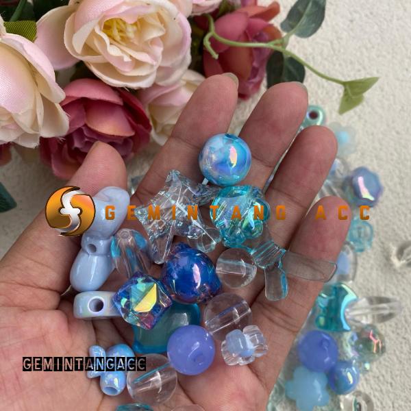 Gambar 20 Gr Manik Toping Mix Mote Campur Cantik Bahan Meronce - Biru Muda dari GemintangtanjungAcc undefined Tokopedia