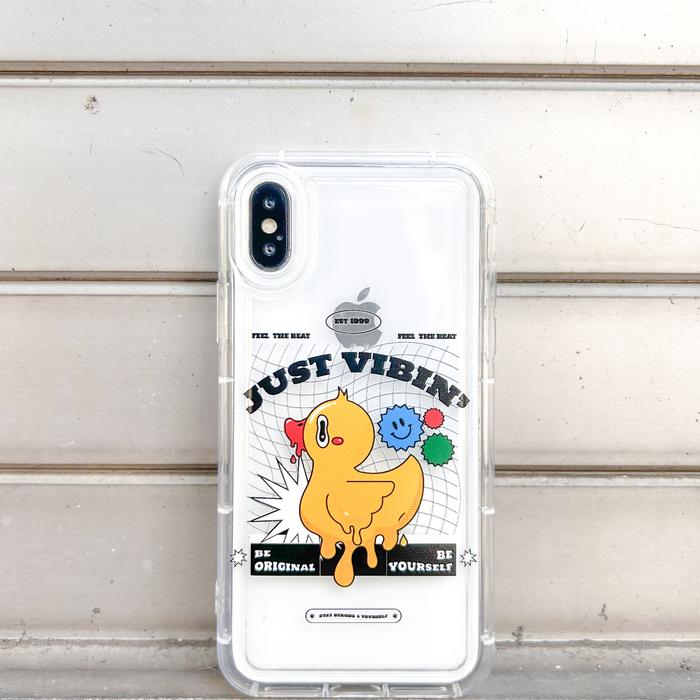 Gambar I.Case_Store Airbag Transparent Case Motif Bebek Just Vibin' Compatible with iPhone 7 8 Plus X Xr XsMax 11 12 13 Pro 14 ProMax 15 Plus  Softcase iPhone Case iPhone 12 13 14 15 11 Pro Max Phone Case iPhone Bumper Case iPhone Case Apple iPhone TPC Case iPh - Bebek, iPhone 14 Plus dari icase_store undefined Tokopedia