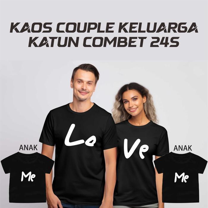 Gambar Baju keluarga lengan pendek motif LOVEME - LOVEME COUPLE, LO (M) dari Exyway undefined Tokopedia