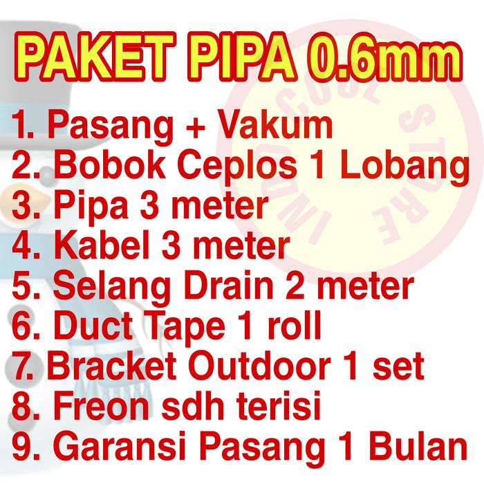 Gambar Ac Split Midea 1/2 PK MSFC-05CRN - PASANG+PIPA 0.6, +STEKER SET dari INDO COOL STORE undefined Tokopedia