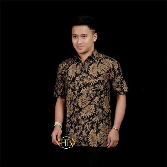 Gambar KEMEJA BATIK PRIA LENGAN PENDEK MOTIF KIPAS MODERN SERAGAM BATIK PRIA - Kipas, XXL dari Naqiya Batik undefined Tokopedia