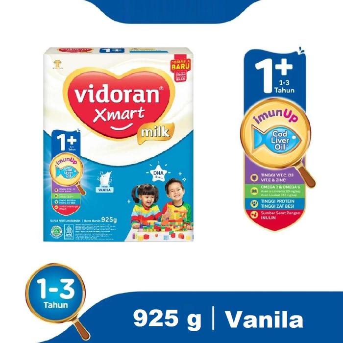 Gambar Vidoran Xmart 1+ Susu Pertumbuhan Anak 925 g - Vanila dari BEAUTIQME undefined Tokopedia