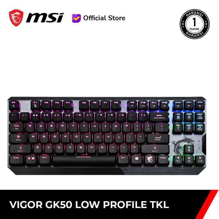 Gambar MSI VIGOR GK50 LOW PROFILE TKL [Kailh Low Profile White Clicky] dari MSI Shop ID undefined Tokopedia