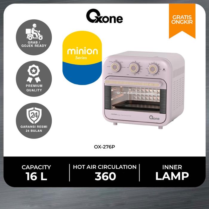 Gambar Oxone OX-276 Retro Mini Oven & Air Fryer Minion Series - pink dari B Kitchen undefined Tokopedia