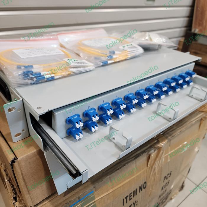 Gambar otb rack 48 core LC lengkap merek PAZ Full Original - ukuran 1.5U dari TJTelecom undefined Tokopedia