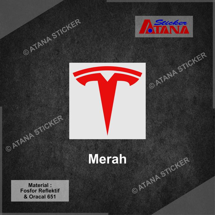 Gambar Stiker Cutting Tesla Logo Emblem Electro Mobil Listrik Elon Musk Space - Merah dari Atana Sticker undefined Tokopedia