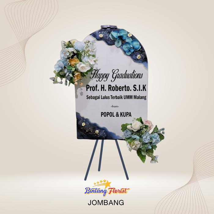 Gambar Karangan Bunga Papan Akrilik Acrylic Persegi Bulat Desain Resin Cantik - Desain #1, Sewa dari bintangfloristjombang undefined Tokopedia