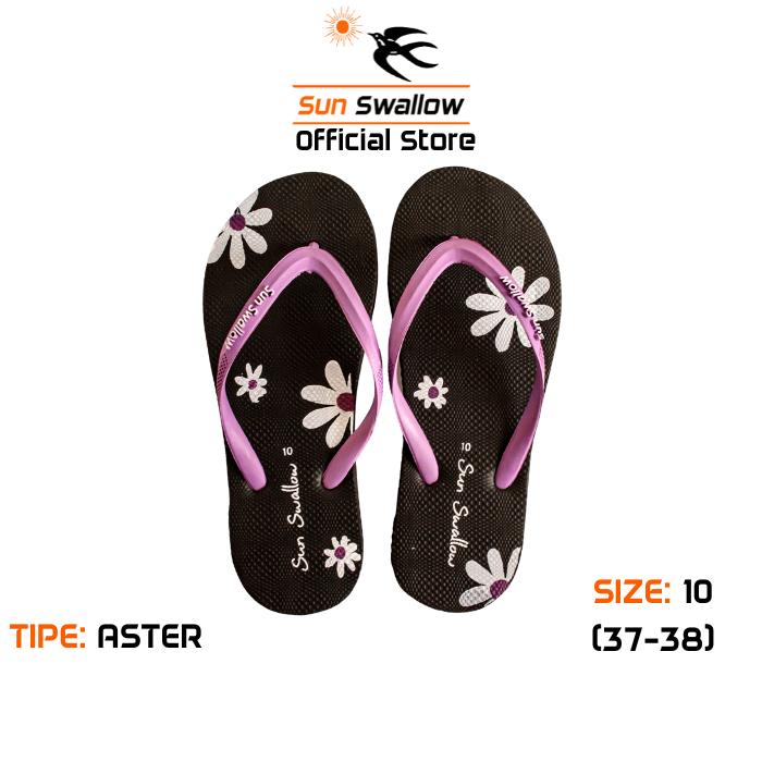 Gambar Sandal Jepit Karet Wanita Sun Swallow Aster Size 10 (37-38) Tali Ungu dari Sun Swallow Official Store undefined Tokopedia