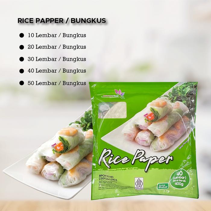 Gambar [BELI 3 GRATIS 1] Rice Paper / Kulit Lumpia Vietnam BANH TRANG 400g - BULAT dari JAVA SUPER FOOD SURABAYA undefined Tokopedia