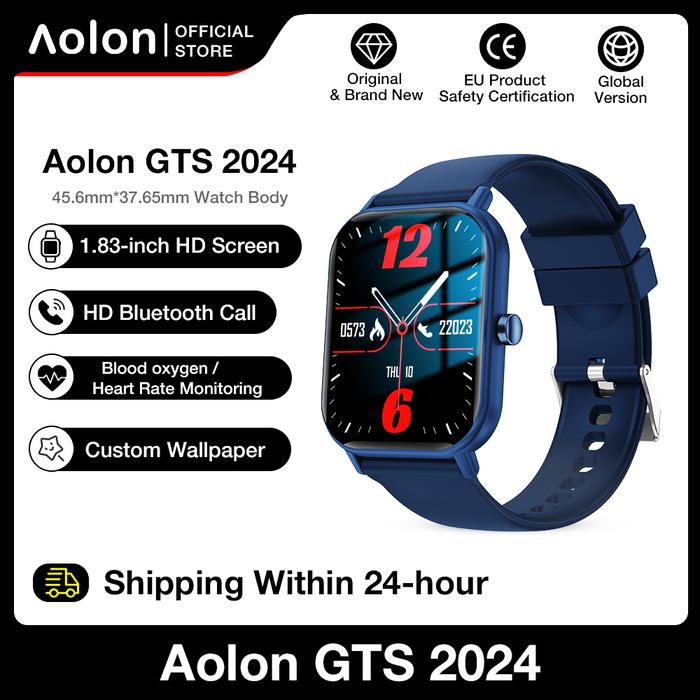 Gambar Aolon Smartwatch GTS Smart Watch Waterproof Custom Wallpaper - Blue dari Aolon undefined Tokopedia