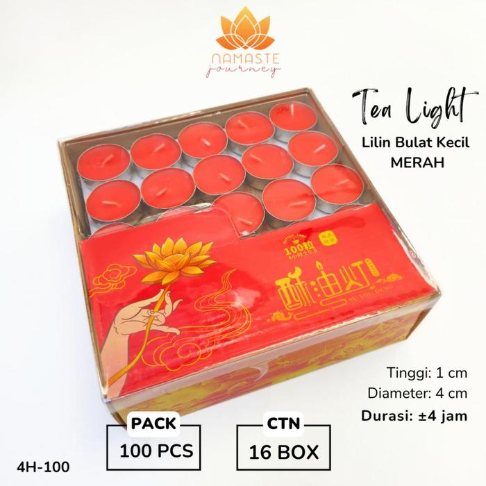 Gambar Paling dicari Lilin Puja Bulat Kecil Tealight Refill Merah 100 PCS dari kasiwa ID undefined Tokopedia