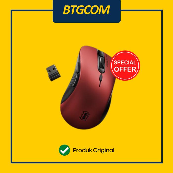 Gambar MOUSE GAMING GAMEN GM200W WIRELESS 3200DPI SILENT CLICK - RED dari btgcom undefined Tokopedia