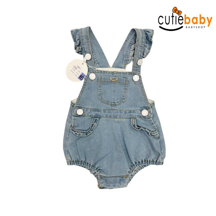 Jual [CUTIE BABY SHOP] DENIM ROMPER BABY OVERALL 0-3 TAHUN SNI