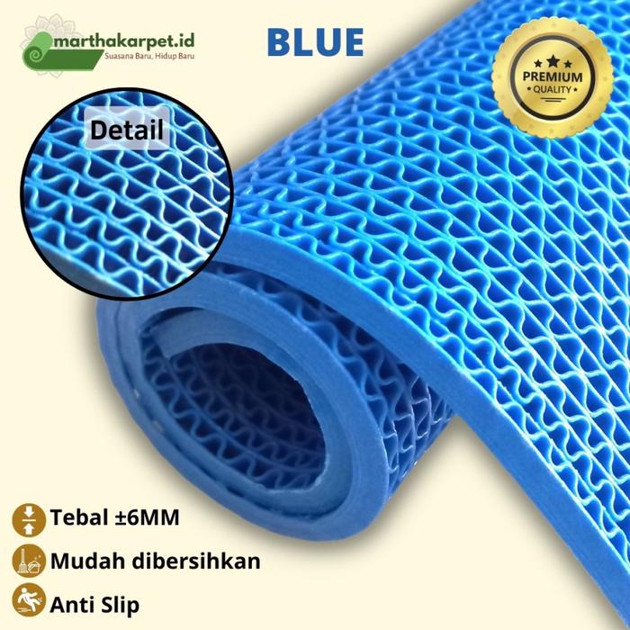 Gambar Keset PVC Anti Slip Kamar Mandi Karpet Masjid Wudhu Serbaguna 30x60 - Blue, S mat dari Martha Karpet Indonesia undefined Tokopedia