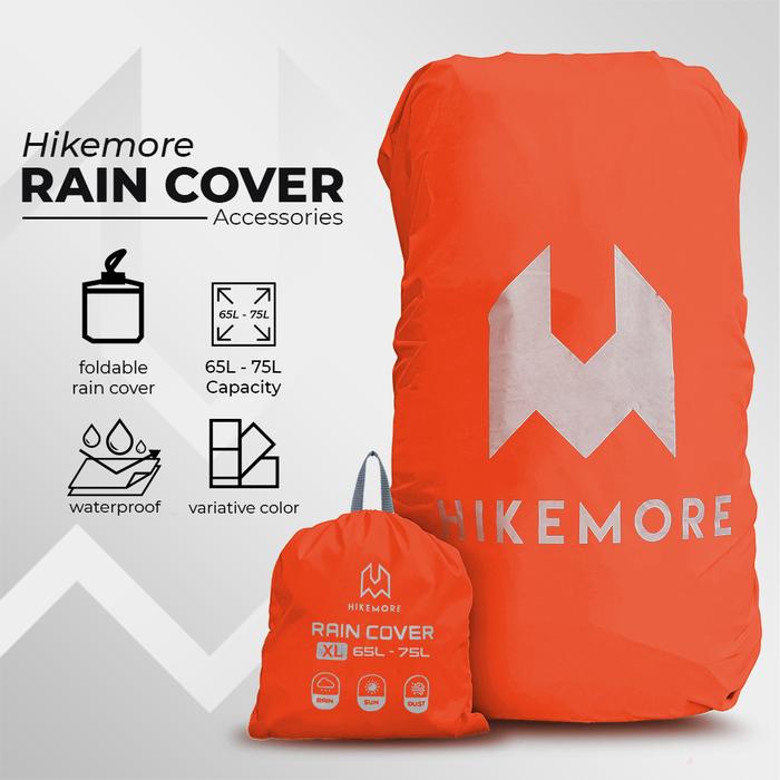 Gambar Hikemore Rain Cover Size XL 65-75L Waterproof Tas Ransel - Orange, XL dari Hikemore undefined Tokopedia