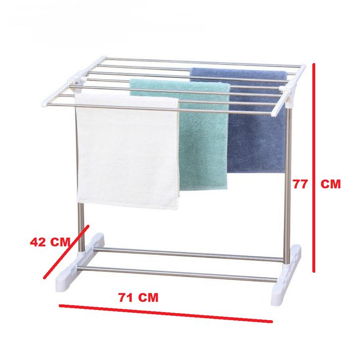 Gambar Stainless Steel Towel Hanger / Jemuran Handuk Pakaian Lipat - Towel Hanger, tanpa bubble dari Tristan Store Surabaya undefined Tokopedia