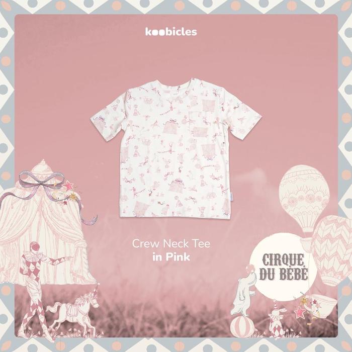 Gambar KOOBICLES CREW NECK TEE TENCEL “CIRCUS” - Pink, 3-4 years dari BabyNew1 undefined Tokopedia