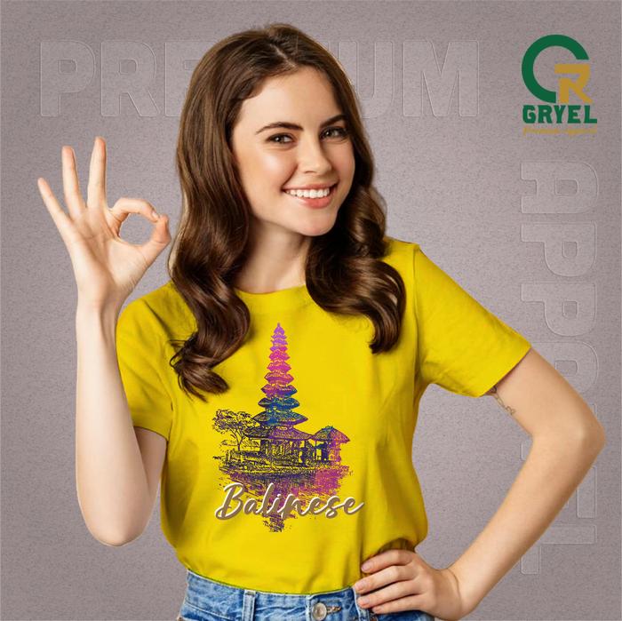 Gambar Kaos Pria Kaos Wanita Baju Distro T Shirt Wisata Bali Indonesia Basic - Motif 3, S dari gryel apparel undefined Tokopedia