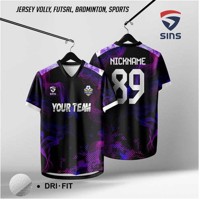 Gambar KAOS JERSEY STELAN BOLA FULL PRINTING AK25 - Hitam, XXXXL dari SINS Sportwear undefined Tokopedia