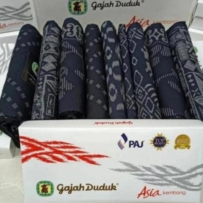 Gambar sarung gajah duduk Asia kembang khusus hitam - Hitam dari NayaraShope03 undefined Tokopedia