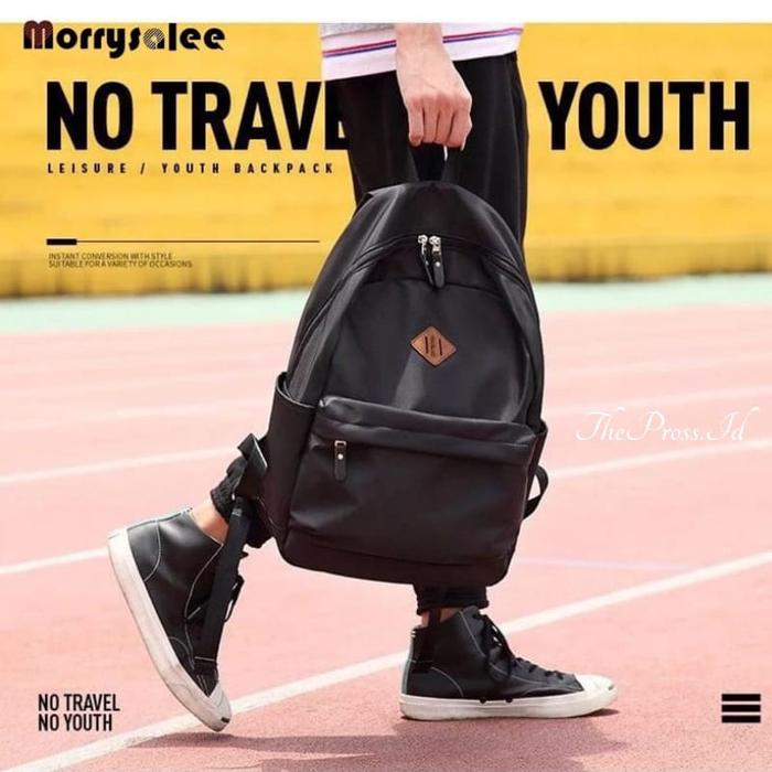 Gambar Tas ransel sekolah laki-laki SD SMP SMA tas punggung hitam backpack - logo coklat dari victoria14 undefined Tokopedia