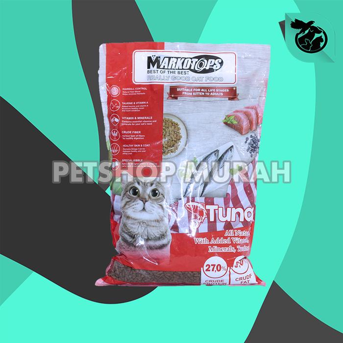 Gambar Makanan Kucing Markotops Repacking 1kg Markotop Cat Food Dry non Bolt - Tuna 800g dari CV PERMATA SAHABAT MAJU undefined 5 Tokopedia
