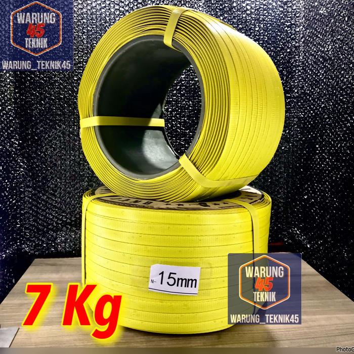 Gambar Plastik strapping straping band 15 mm berat 7 kg tali kuning straping - 15oto KUNING dari Warung teknik45 undefined Tokopedia