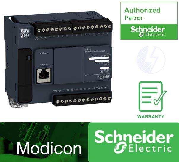 Jual TM221C24T PLC Schneider Modicon Control 24 I/O 10 out Transistor ...